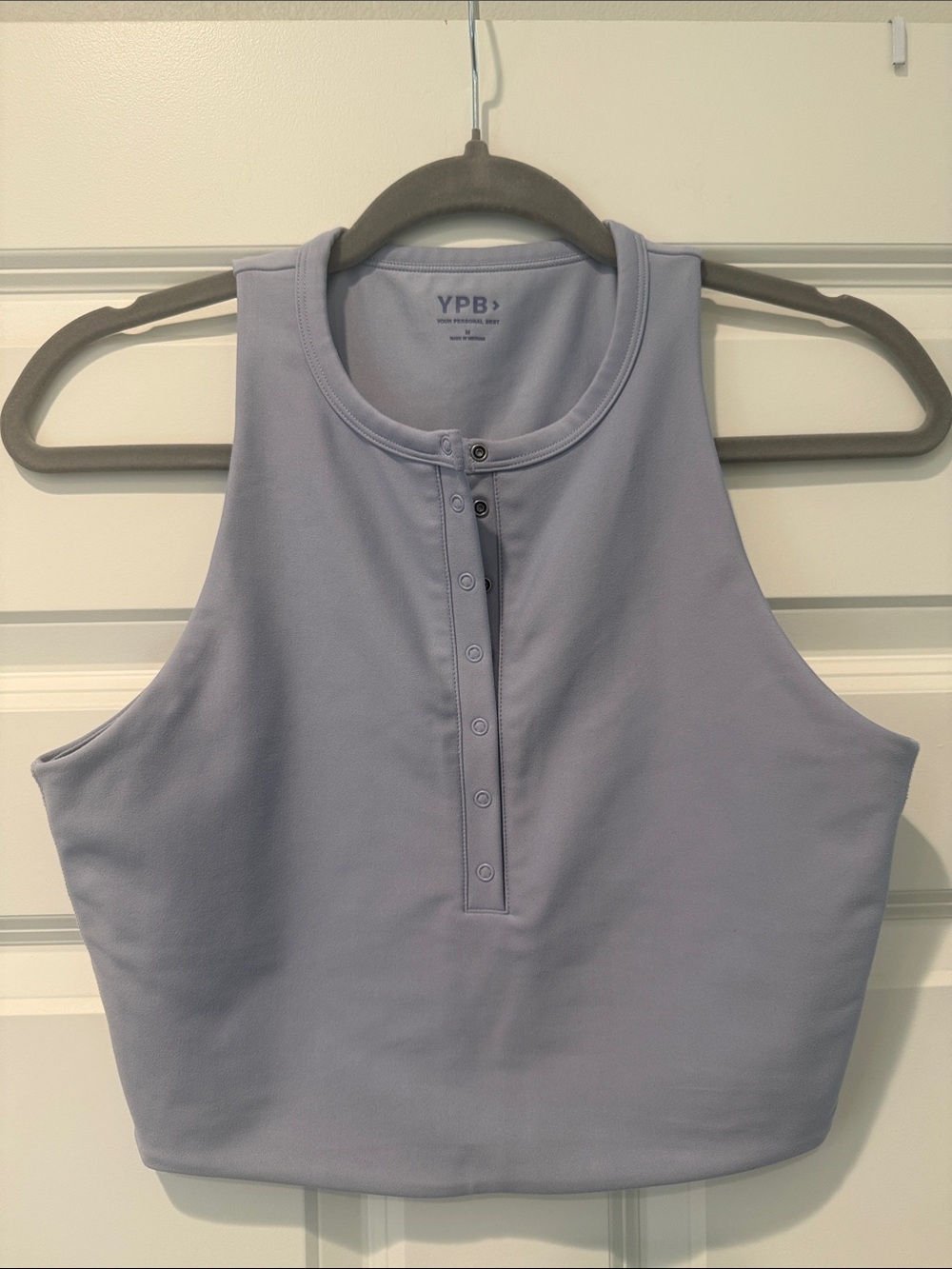 Abercrombie YPB Lavender Snap-Front Tank Top